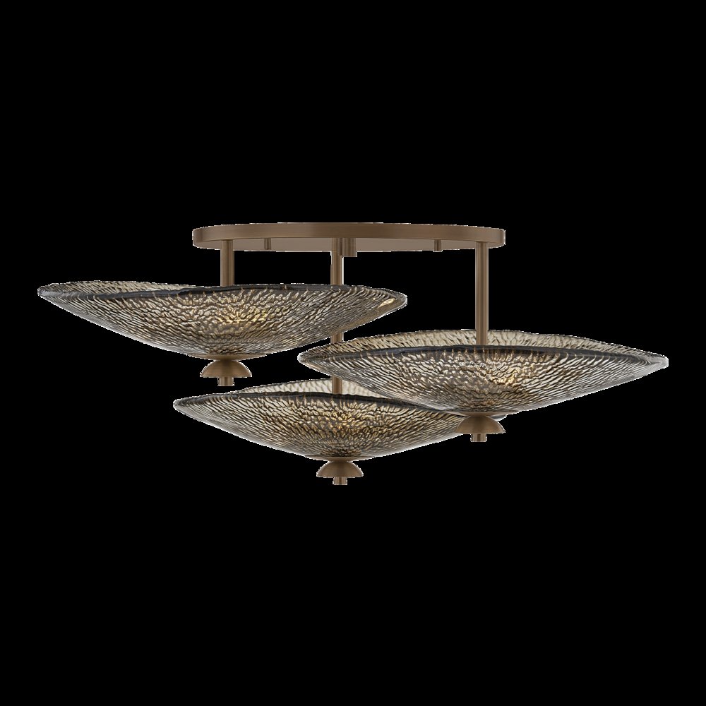 Alba Semi Flush, Old World Brass. Picture 1
