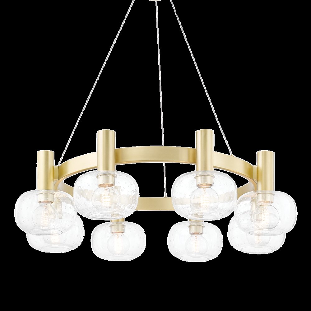 Harlow Chandelier, Aged Brass. Picture 1