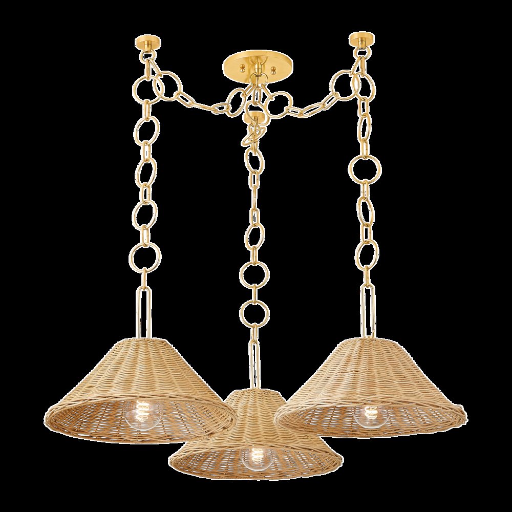 Dalia Chandelier, Aged Brass. Picture 1