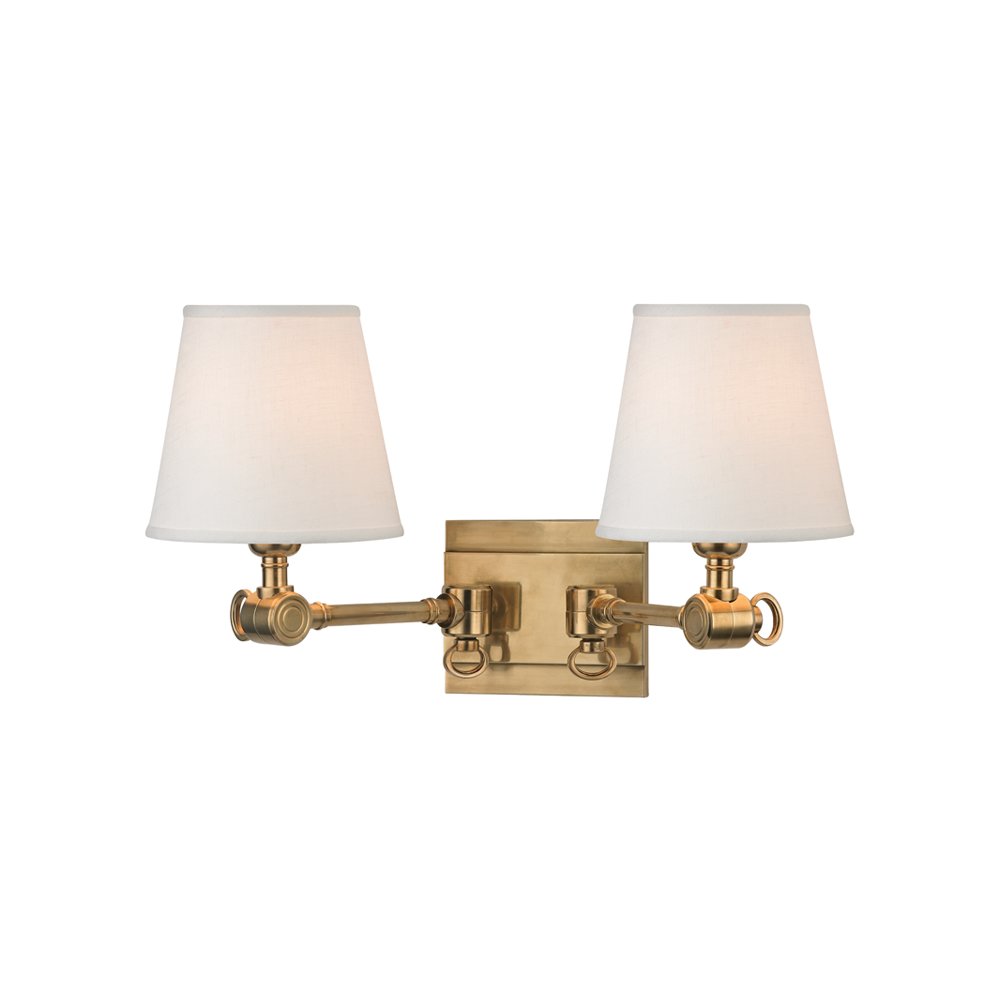 Hillsdale Wall Sconce, Aged Brass. Picture 1
