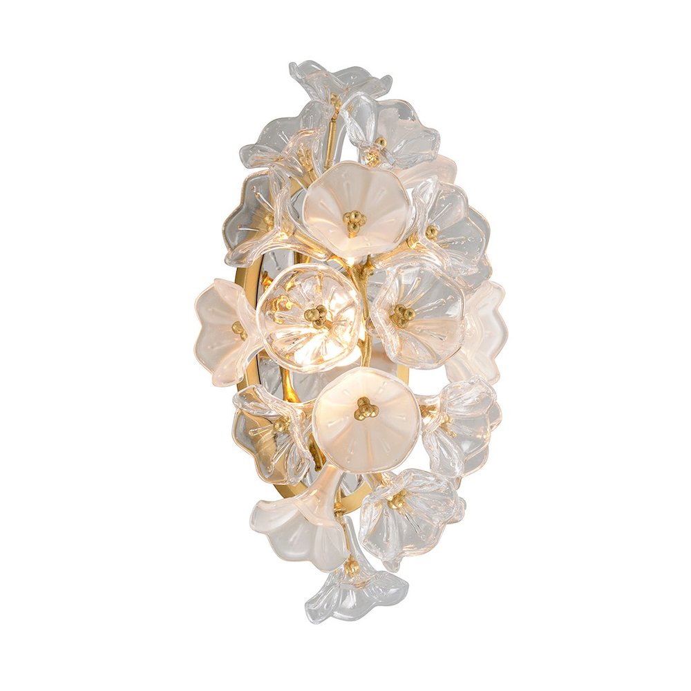 Jasmine Wall Sconce, Gold Leaf. Picture 1