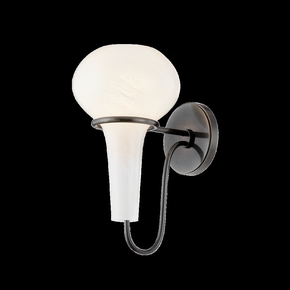 Adams Corner Wall Sconce, Black Nickel. Picture 1