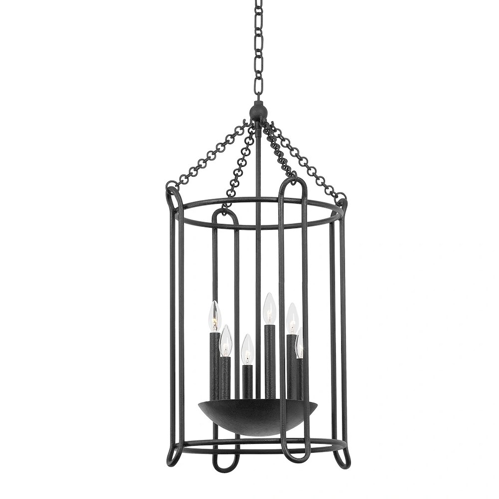 Lassen Lantern In Black Iron Color. Picture 1