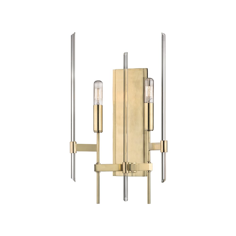 Bari Wall Sconce, Aged Brass. Picture 1