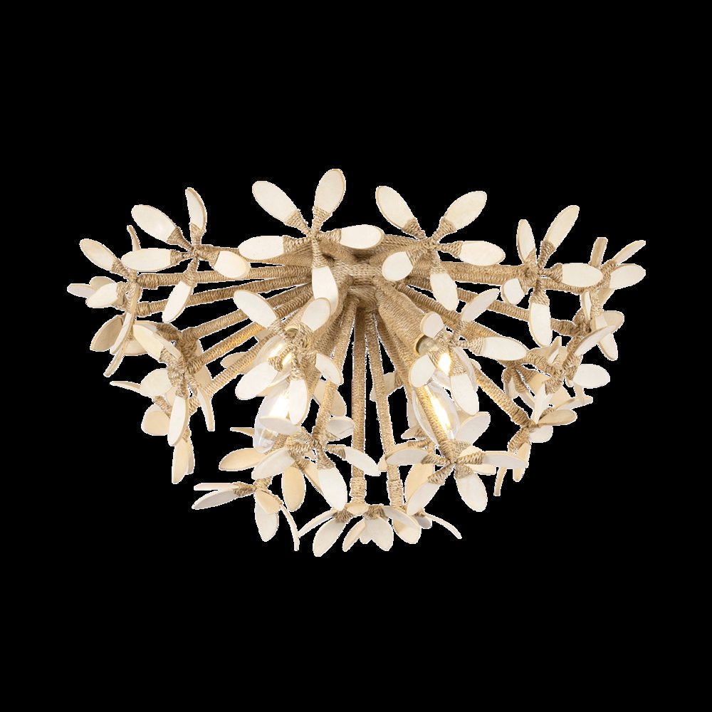 Corfu Semi Flush, Ivory Coco. Picture 1