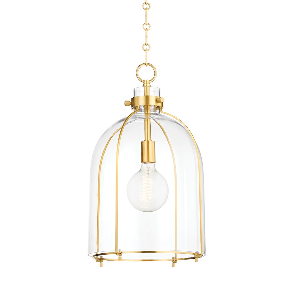 Eldridge Pendant, Aged Brass. Picture 1