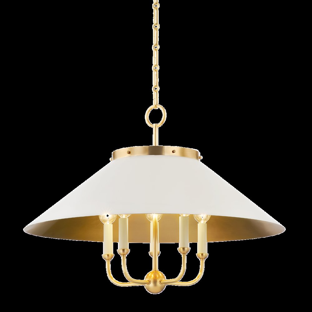 Clivedon Chandelier, Aged Brass. Picture 1