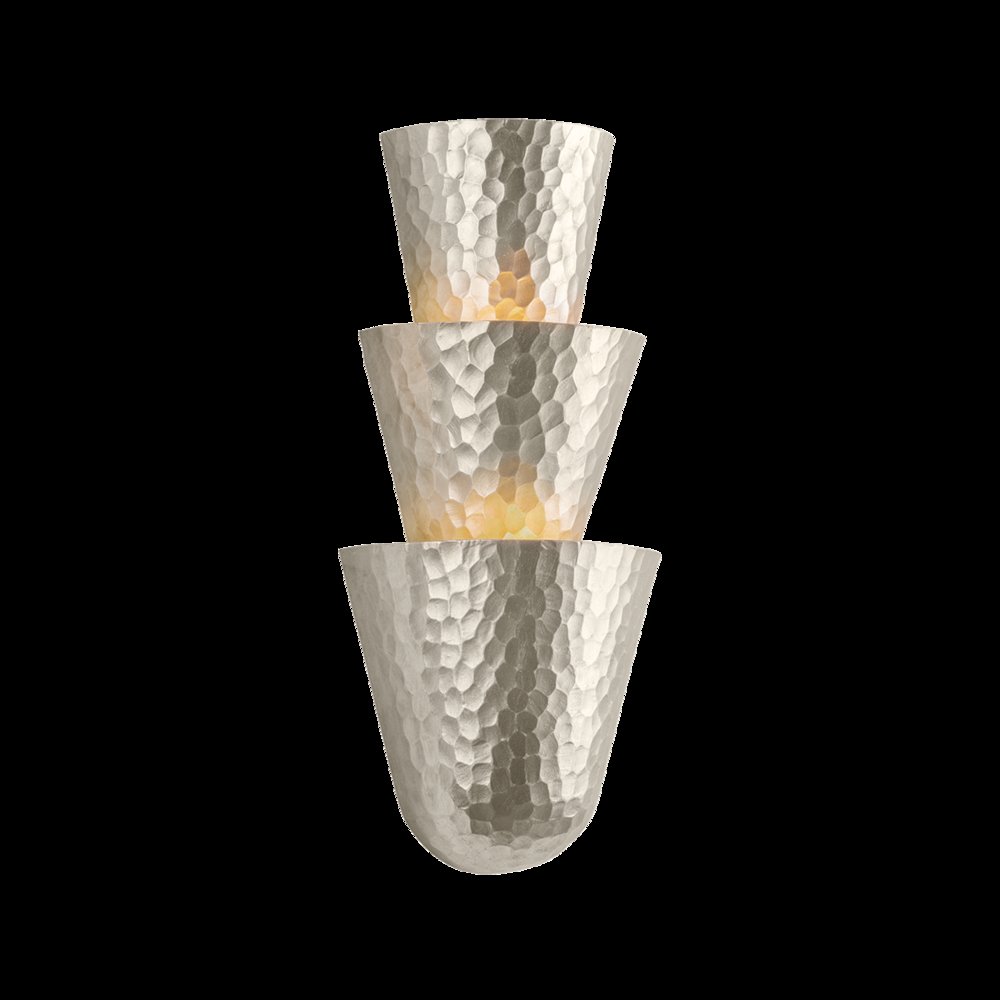 Bucharest Wall Sconce, Warm Silver Leaf. Picture 1
