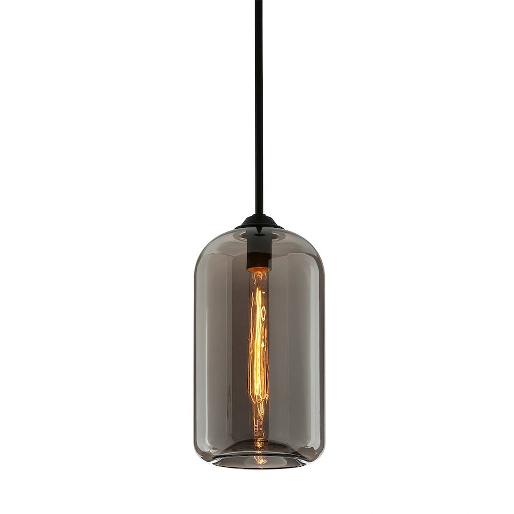 District Pendant In Soft Black Color. Picture 1