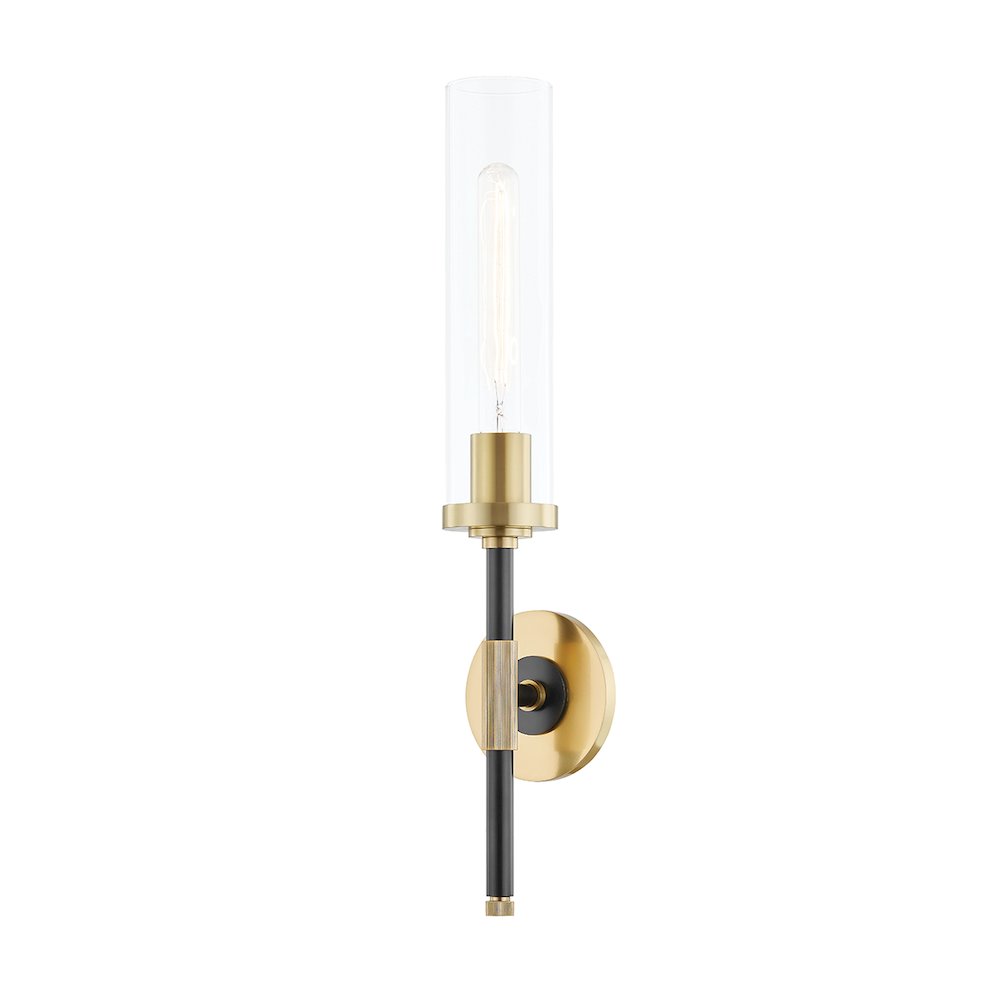 Bowery Wall Sconce, Aged Brass, Old Bronze. Picture 1