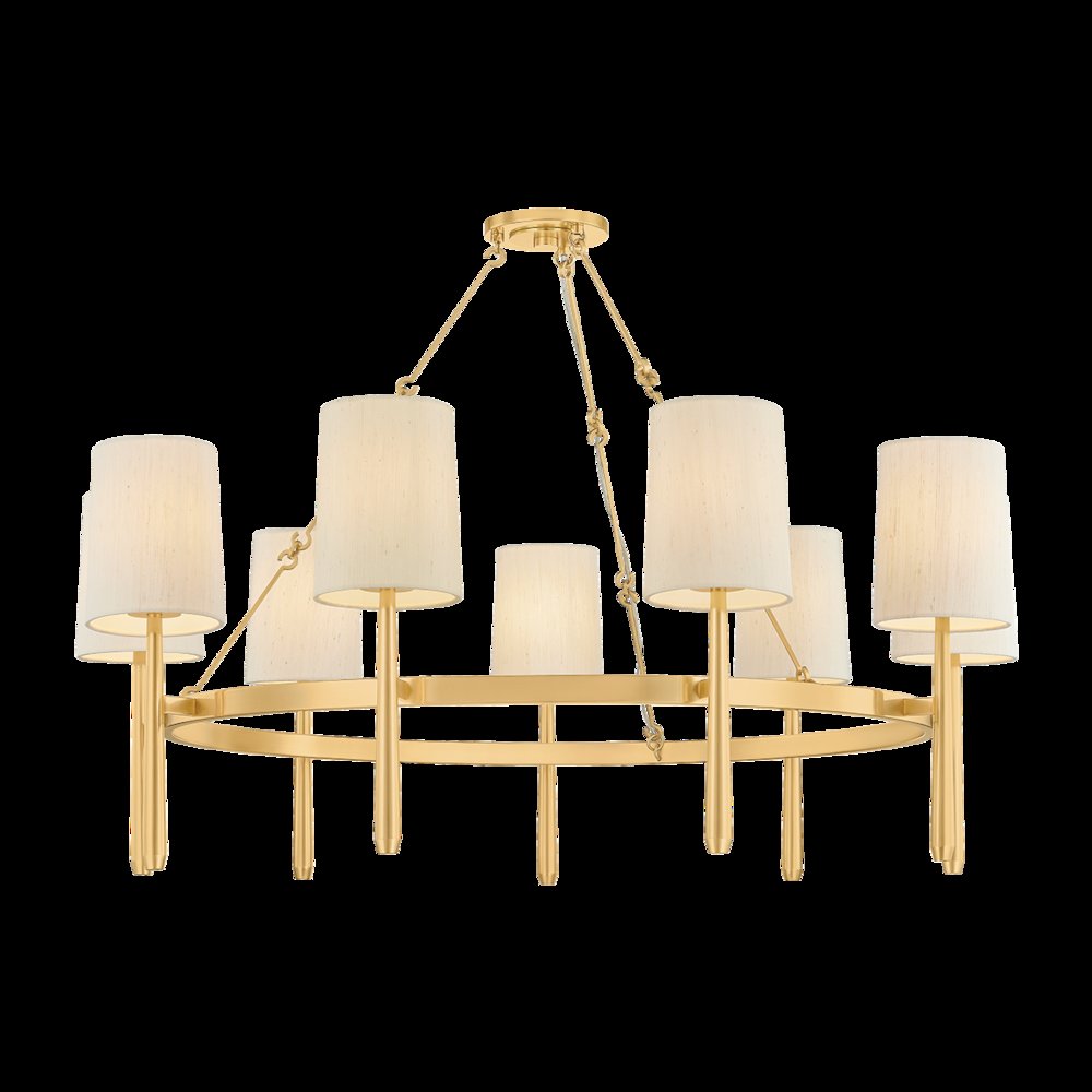 Bridgeton Chandelier, Aged Brass. Picture 1