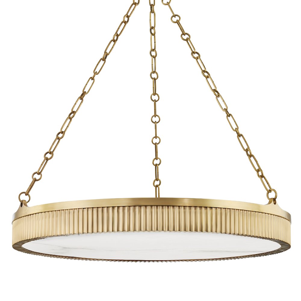 Lynden Chandelier, Aged Brass. Picture 1