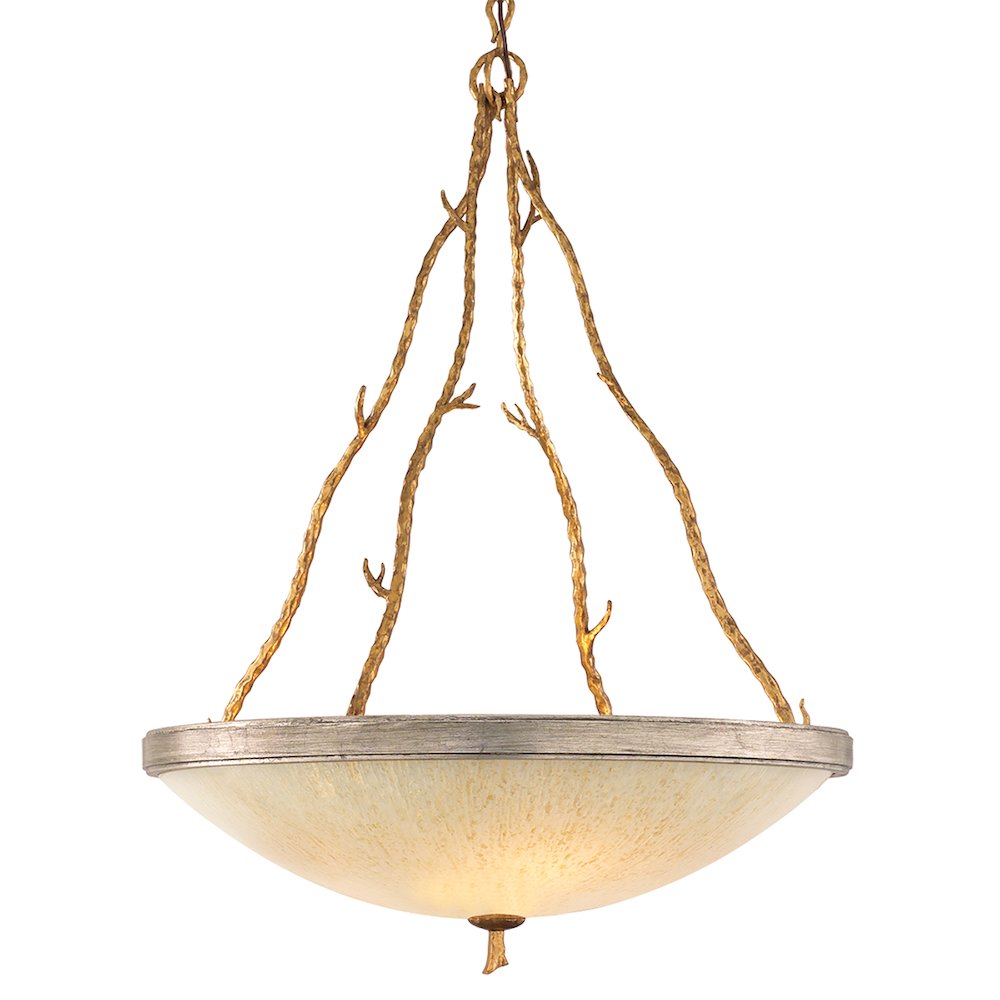 Parc Royale Chandelier, Gold And Silver Leaf. Picture 1