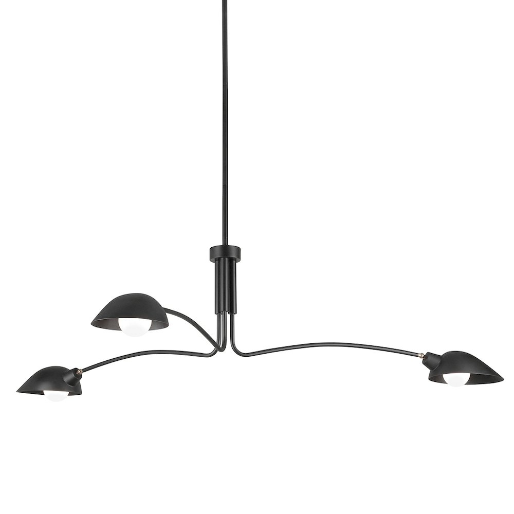 Leo Chandelier In Soft Black Color. Picture 1