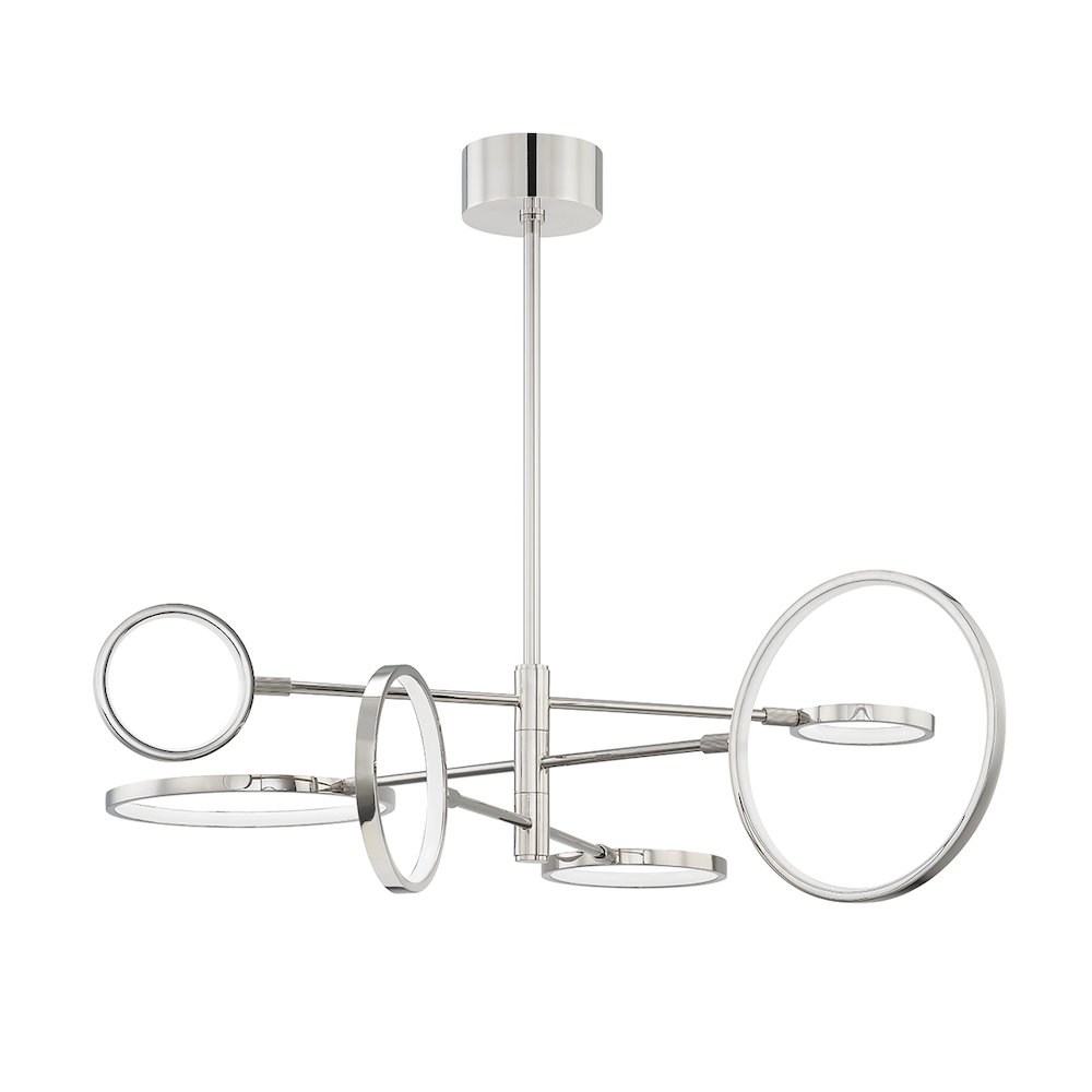 Saturn Chandelier, Polished Nickel. Picture 1