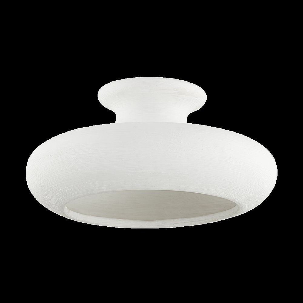 Annie Semi Flush, Aged Brass. Picture 1