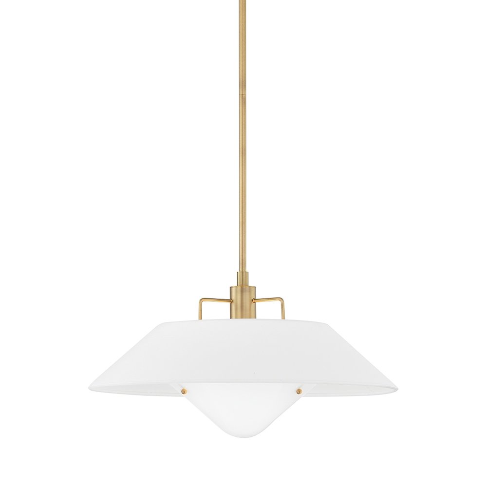 Otto Pendant In Patina Brass Color. Picture 1