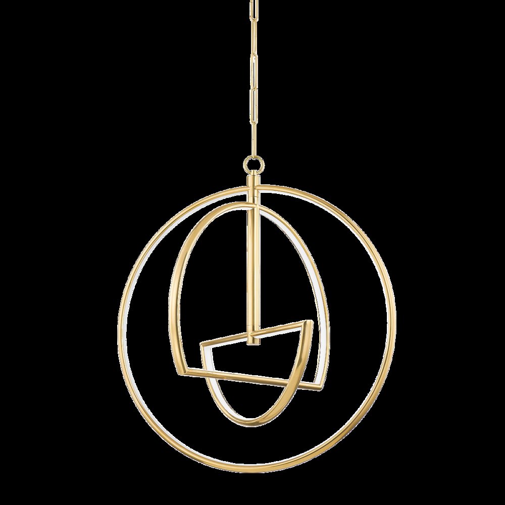Welland Chandelier, Aged Brass. Picture 1