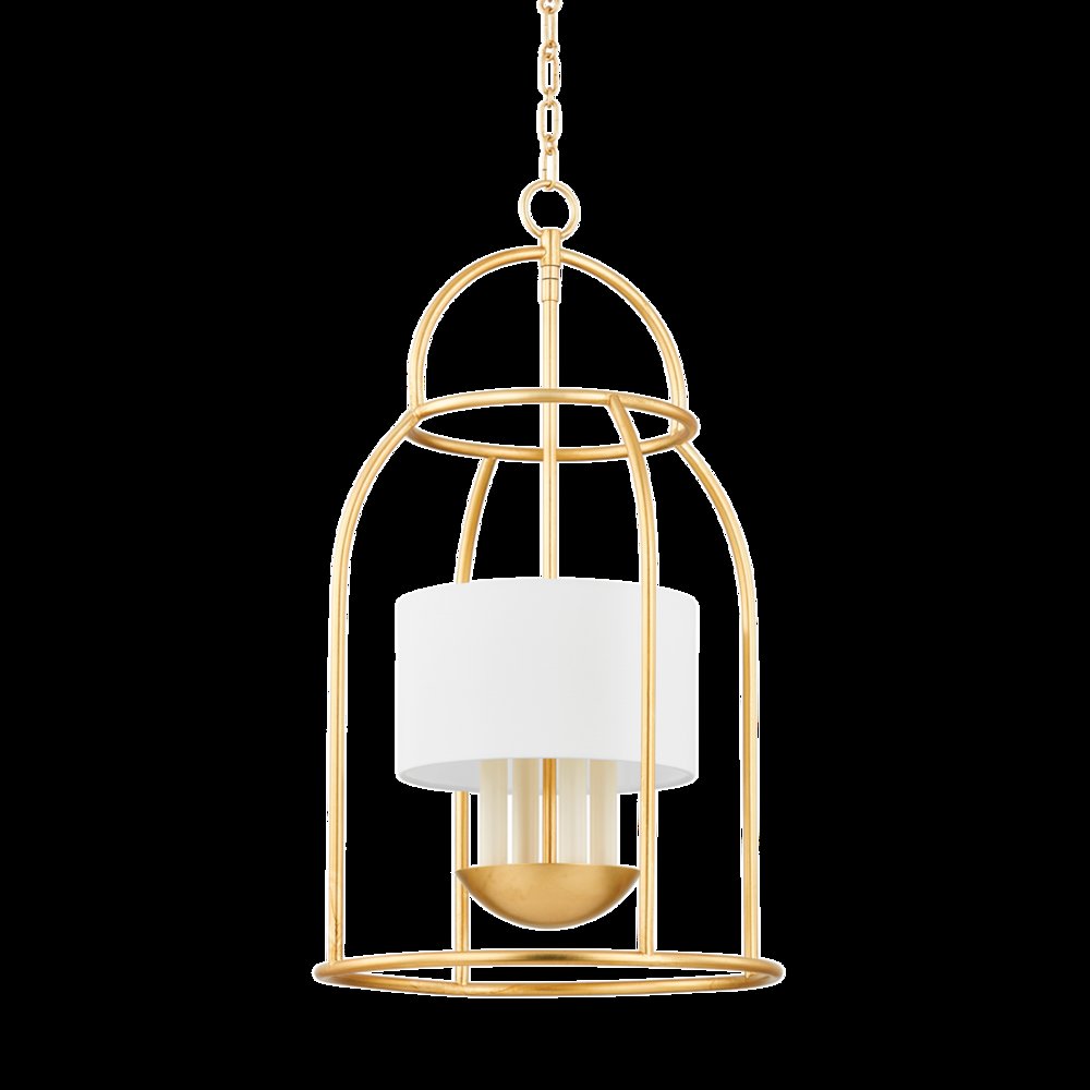 Delia Lantern, Vintage Gold Leaf. Picture 1