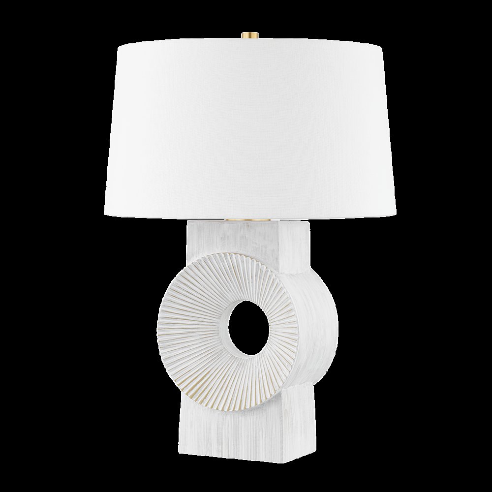 Milner Table Lamp, Aged Brass. Picture 1