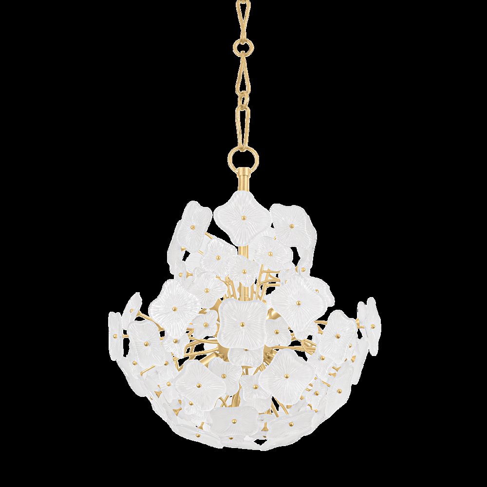 Barrytown Chandelier, Vintage Gold Leaf. Picture 1