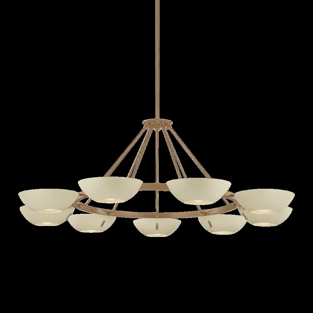 Alturas Chandelier, Patina Brass. Picture 1