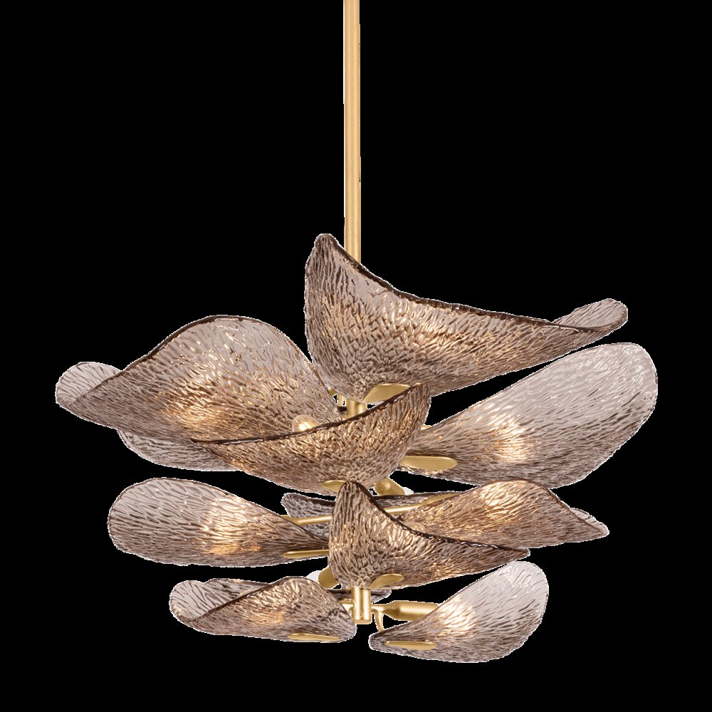 Cardiff Chandelier, Vintage Gold Leaf. Picture 1