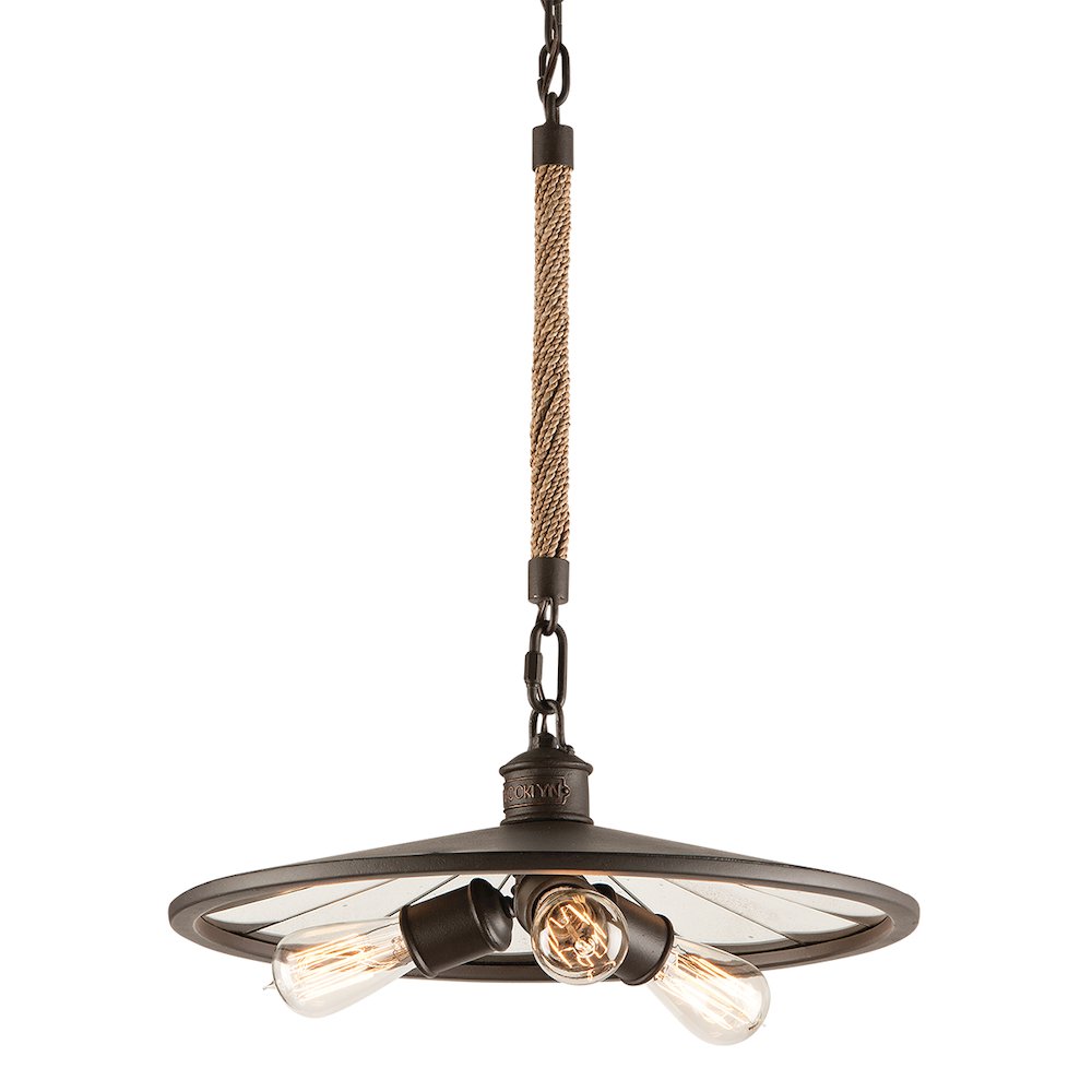 Brooklyn Pendant, Heritage Bronze. Picture 1