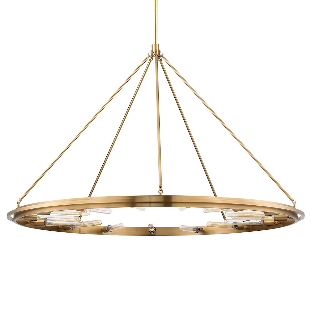 Chambers Chandelier, Aged Brass. Picture 1