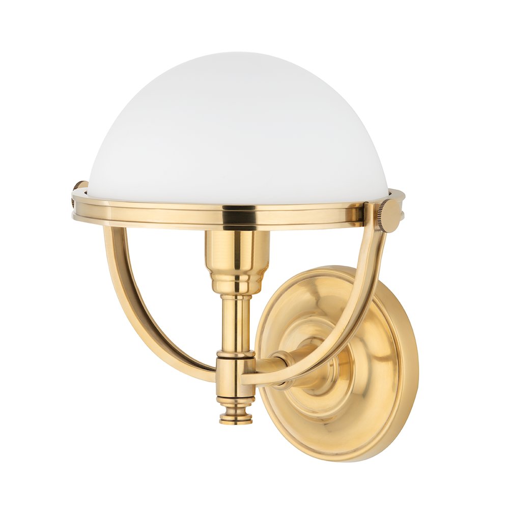 Stratford Wall Sconce, Aged Brass. Picture 1