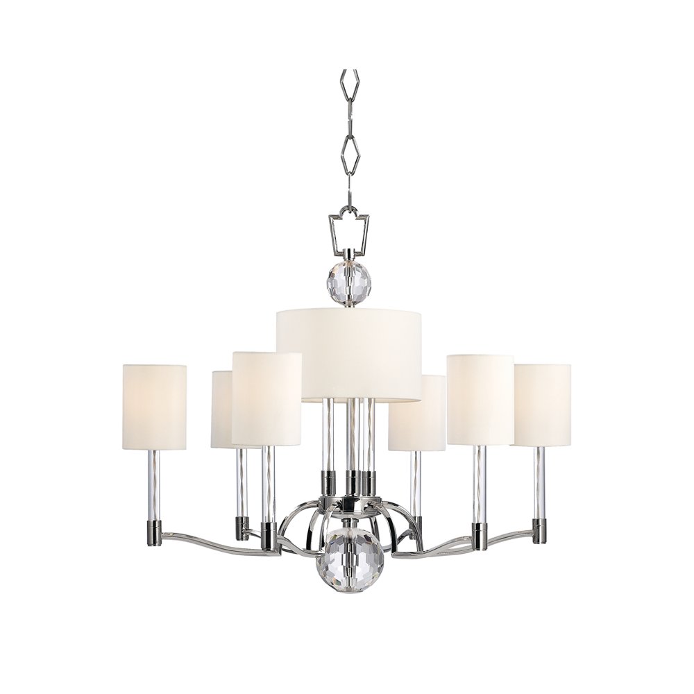 Waterloo Chandelier, Polished Nickel. Picture 1
