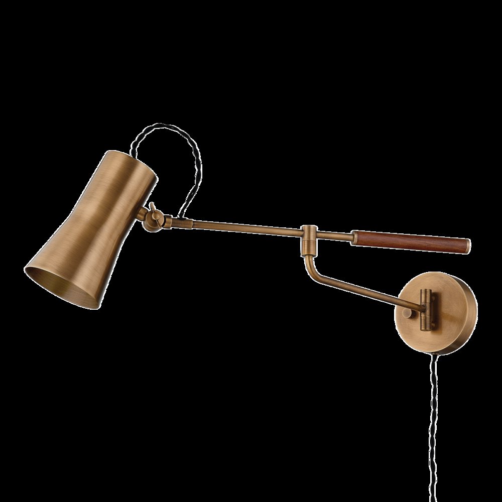 Novel Plug-In Sconce, Patina Brass. Picture 1