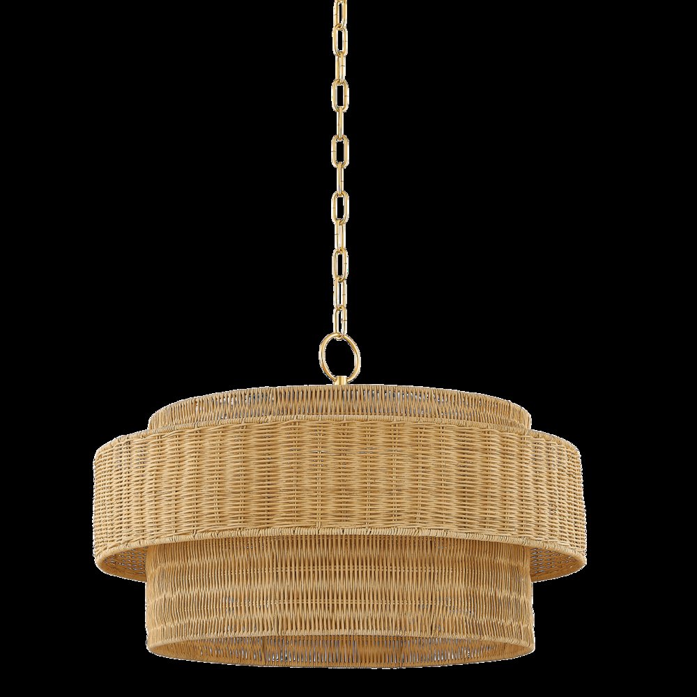 Danica Pendant, Aged Brass. Picture 1