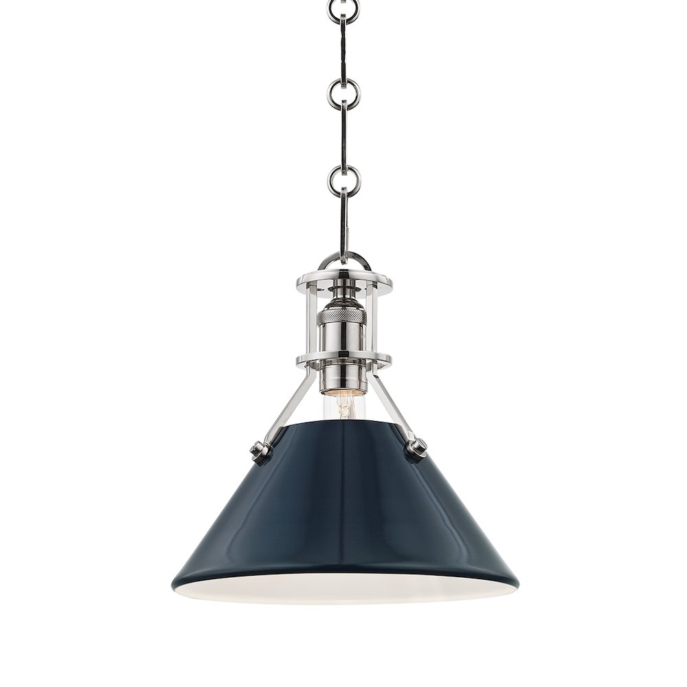 Painted No.2 Pendant, Polished Nickel. Picture 1