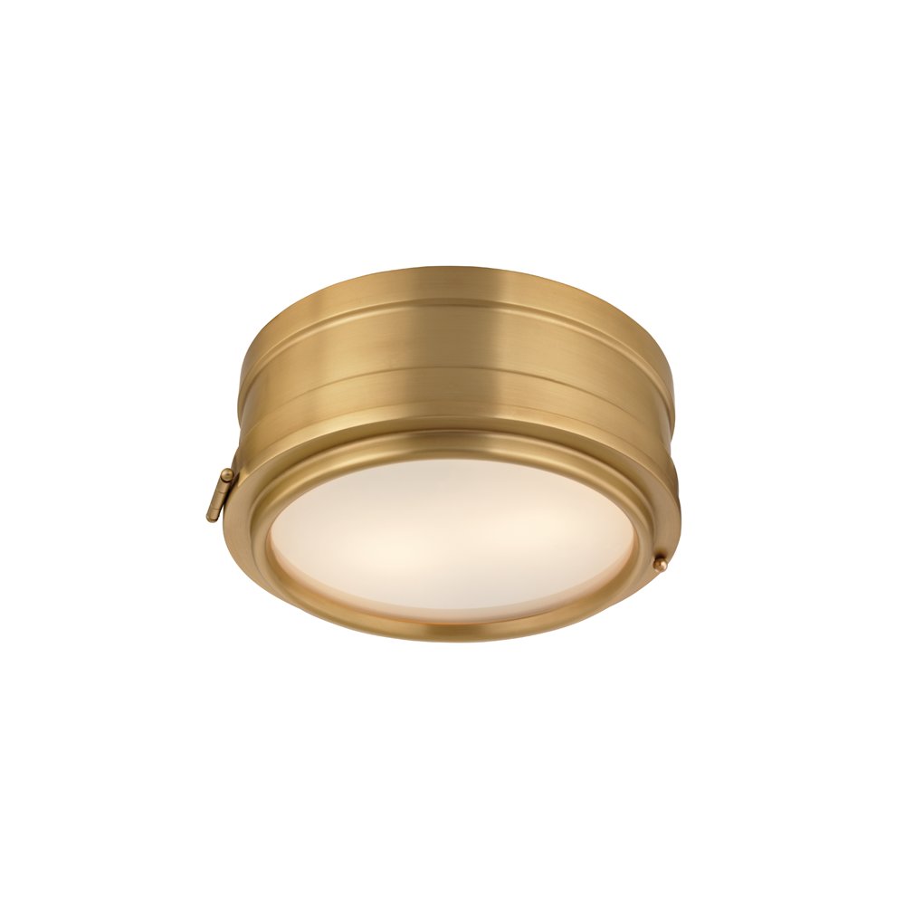 Rye Flush Mount, Aged Brass. Picture 1