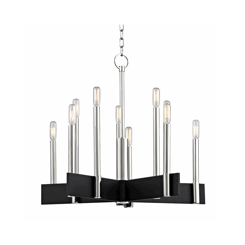 Abrams Chandelier, Polished Nickel. Picture 1