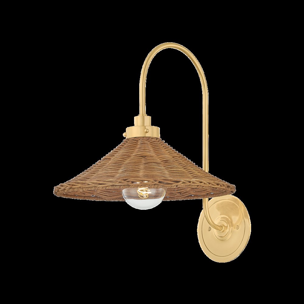 Kensington Wall Sconce, Aged Brass. Picture 1