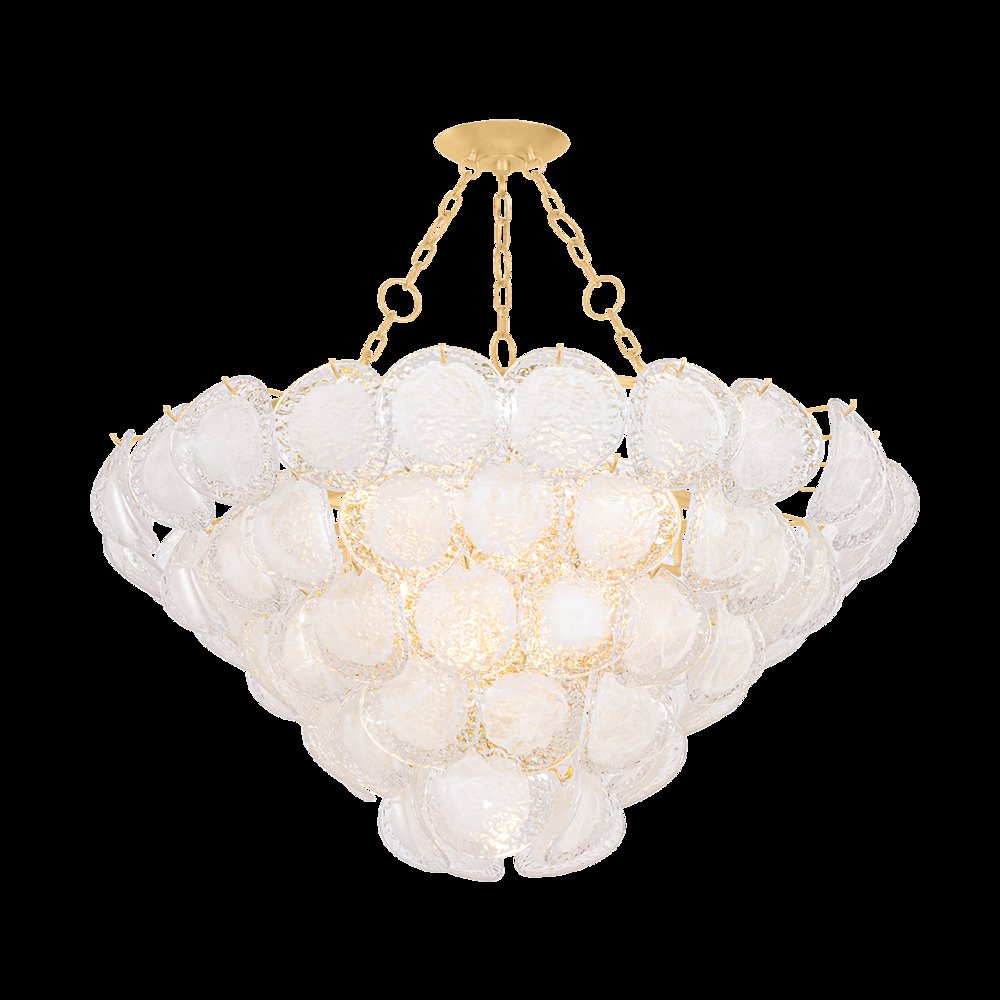 Cedar Hill Chandelier, Vintage Gold Leaf. Picture 1
