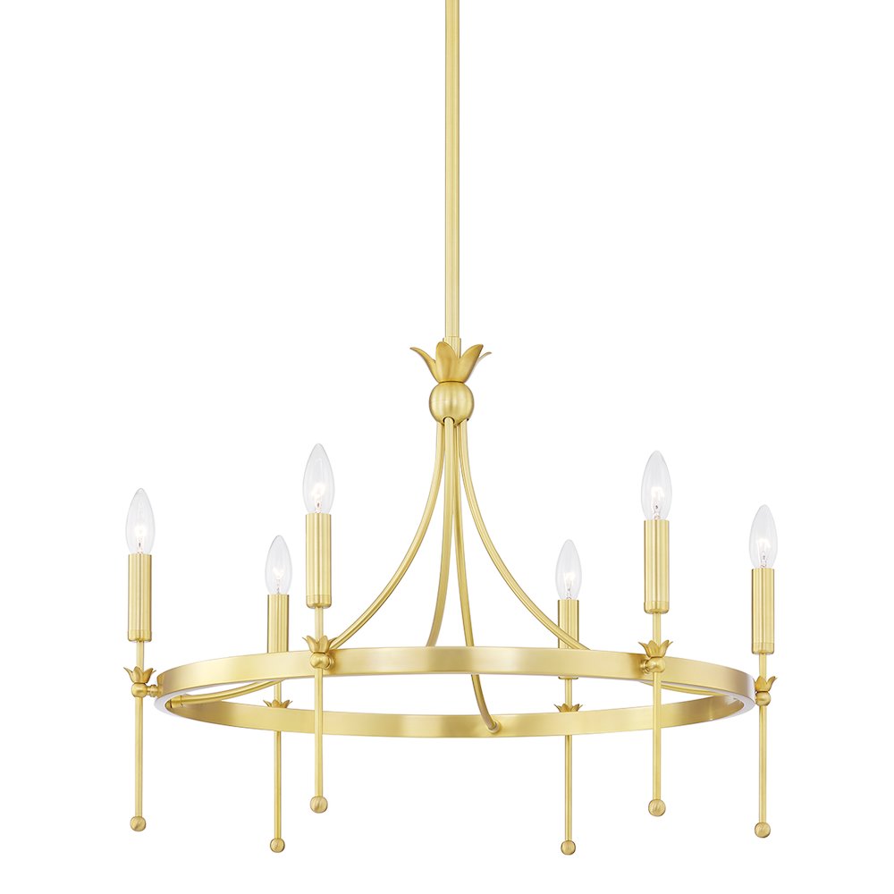 Gates Chandelier, Aged Brass. Picture 1