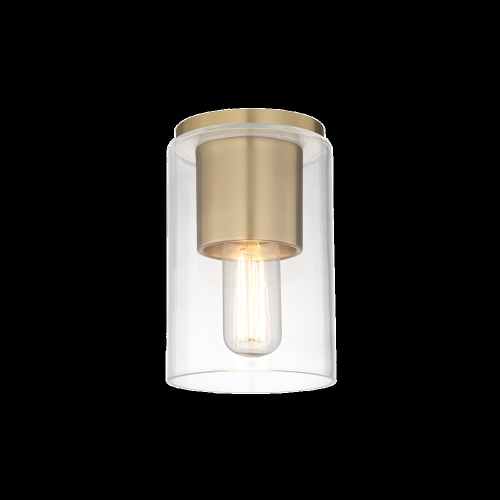 Lula Flush Mount, Aged Brass. Picture 1