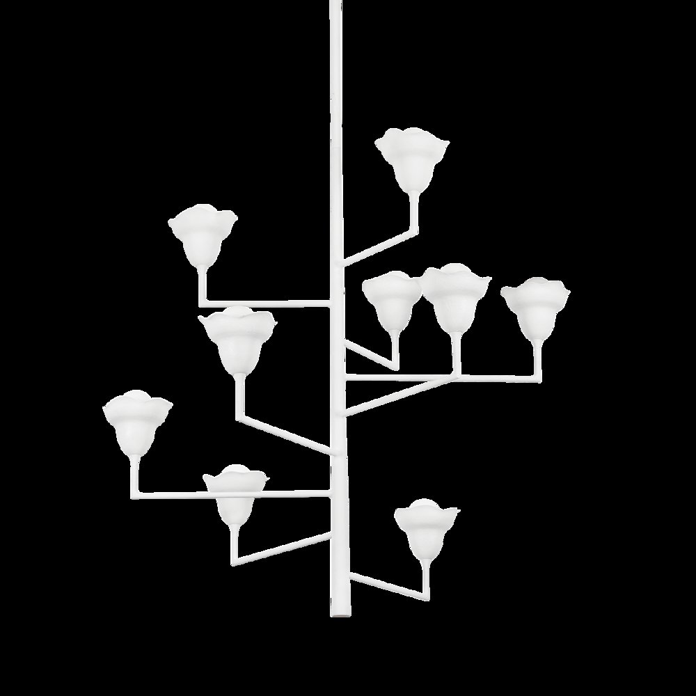 Alora Chandelier, White Plaster. Picture 1