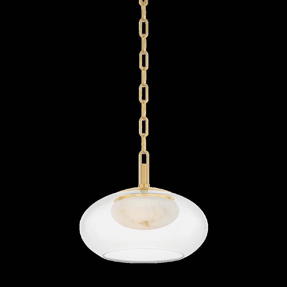 Moore Pendant, Aged Brass. Picture 1