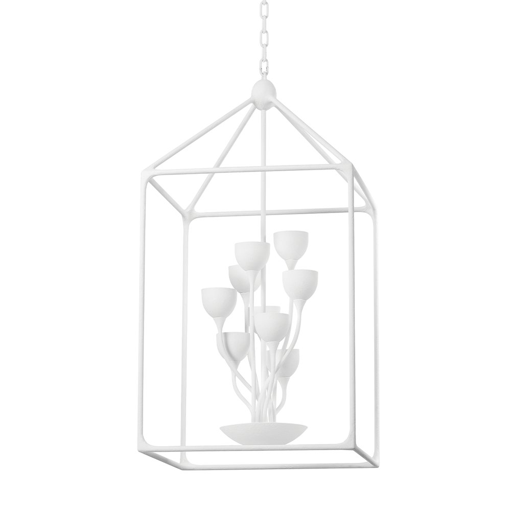 Westwood Lantern, Gesso White. Picture 1
