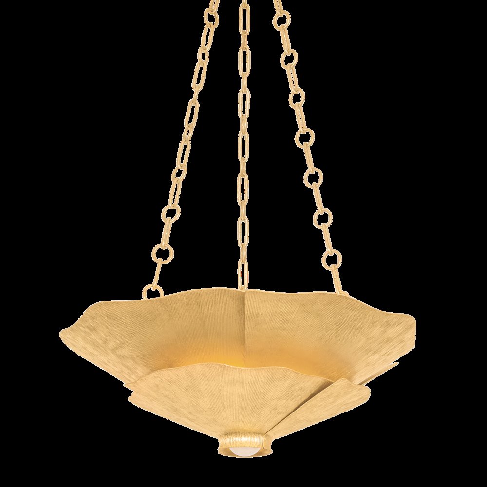 Spring Valley Pendant, Vintage Gold Leaf. Picture 1