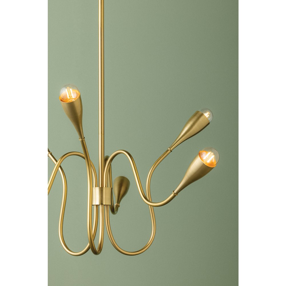 Anaise Chandelier, Aged Brass. Picture 4