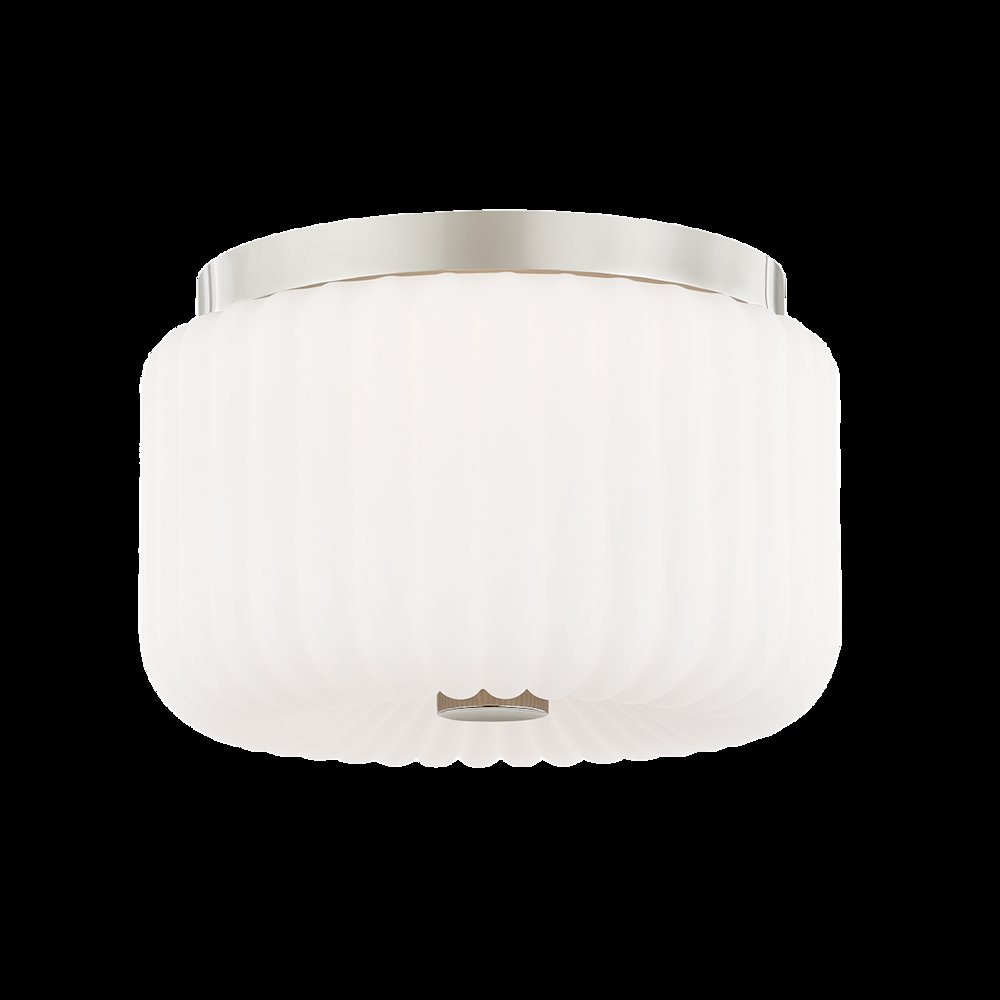 Lydia Flush Mount, Polished Nickel. Picture 1