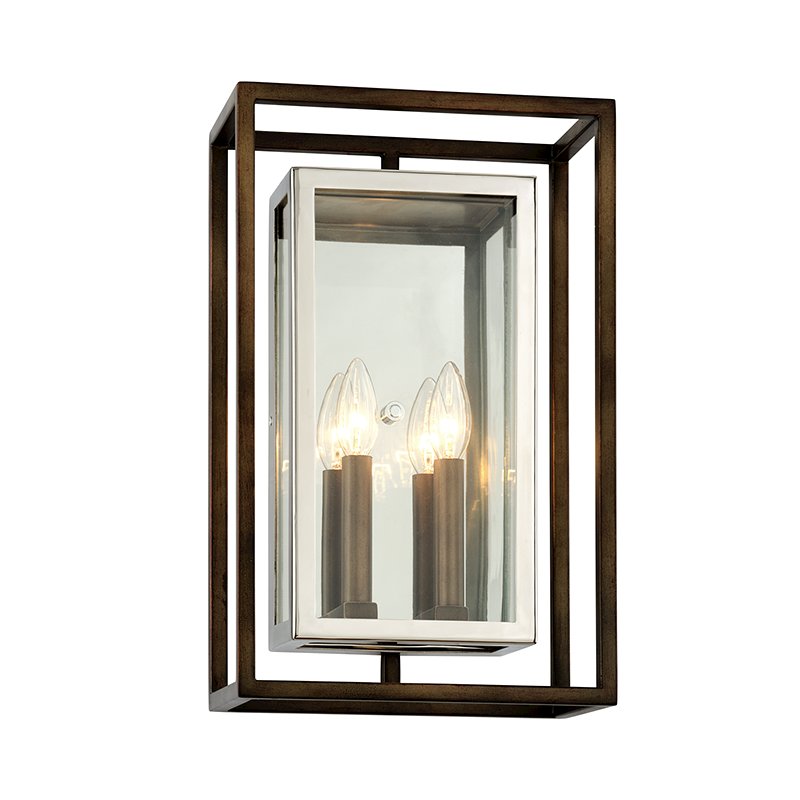 Morgan Wall Sconce In Bronze/Stainless Steel Color. Picture 1