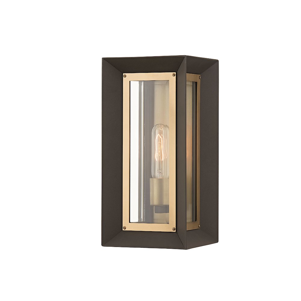 Lowry Wall Sconce In Textured Bronze/Patina Brass Color. Picture 1