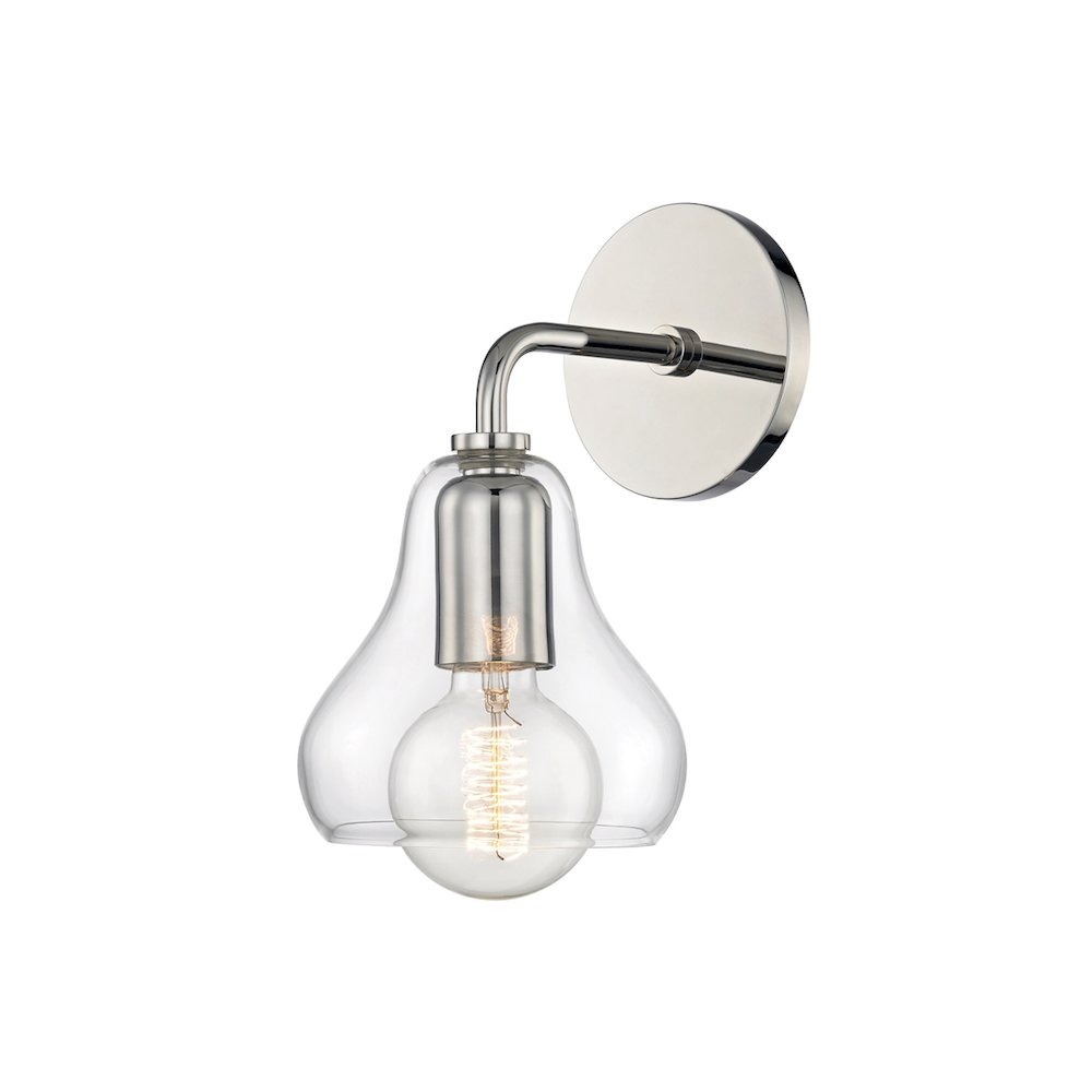 Sadie Wall Sconce In Polished Nickel Color. Picture 1