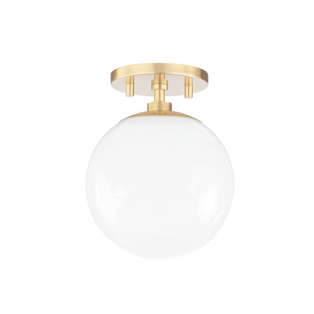 Stella Semi Flush In Aged Brass Color. Picture 1